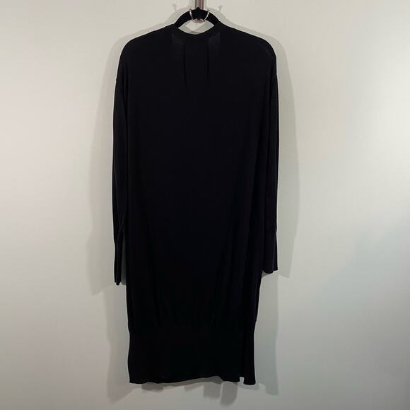 & Other Stories Women's Black V-neck Duster Length Button Up Cardigan Size S - Picture 6 of 8